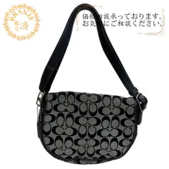 COACH コーチ 6842 斜め掛け ワンショルダー シグネチャー  キャンバス ショルダーバッグ ブラック レディース