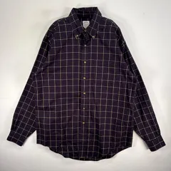 古着 ブルックスブラザーズ Brooks Brothers 長袖シャツ チェック 胸ポケ ボタンダウン M  ネイビー系 マルチカラー メンズ