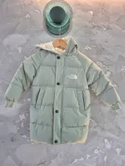 THE NORTH FACE ザノースフェイス キッズ ダウンジャケット ロング丈 ミント色 120size