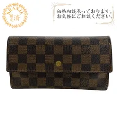 LOUIS VUITTON ルイヴィトン N61215 三つ折り ポルトトレゾールインターナショナル ダミエ レザー 長財布 ブラウン ユニセックス