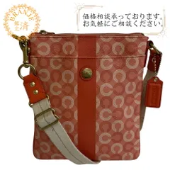 COACH コーチ 43625  ポシェット  オプアート柄 PVC ショルダーバッグ ピンク レディース