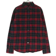 SHIPS JET BLUE シップスジェットブルー コットン チェック柄 長袖 ネルシャツ S レッド メンズ 古着