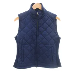 ポロゴルフ ラルフローレン POLO GOLF RALPH LAUREN 美品 中綿ベスト M 紺 ネイビー キルティング リブ ロゴ 刺繍 /SJ ■GY60