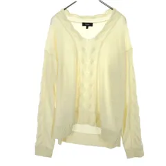 theory セオリー カシミヤ混 長袖 Vネック ニット S アイボリー レディース 古着