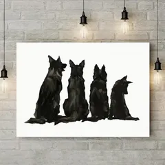 インテリアポスター　アート　モダン　ヴィンテージ　レトロ　ミッドセンチュリー　北欧　犬　カフェ　オフィス　ガレージ　店舗　リビング　玄関　トイレ　キッチン　新生活