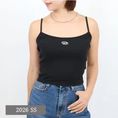 ■DIESEL ディーゼル キャミソール A19911 0JMBA T-HUPY-OD タンクトップ オーバルDロゴ ショート丈 レディース ブランド