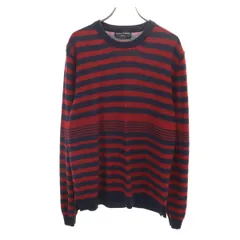Sonia Rykiel ソニアリキエル イタリア製 ボーダー柄 長袖 ニット レッド セーター メンズ 古着