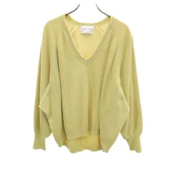 Adam et Rope' アダムエロペ 長袖 Vネック ニット F イエロー レディース 古着