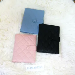 【♡大人気♡】キルティング 手帳カバー カードケース マルチポーチ 選べる3色 韓国雑貨