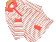 NIKE ナイキ ゴルフ ボーダー 長袖 ポロシャツ sizeS/赤ｘ白 ■◇ レディース