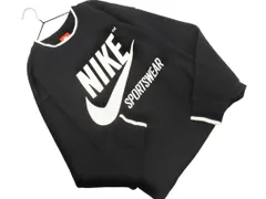 NIKE ナイキ プリント ワイド幅 トレーナー スウェット sizeM/黒 ■◇ レディース