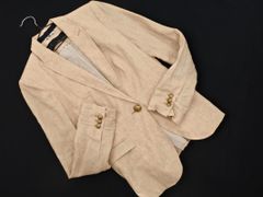 ZARA basic ザラ ベーシック リネン100% テーラード ジャケット sizeXS/ライトベージュ ■◇ レディース