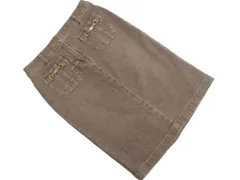 MICHAEL KORS マイケルコース タイト デニムスカート size2/ブラウン ■■ レディースのサムネイル