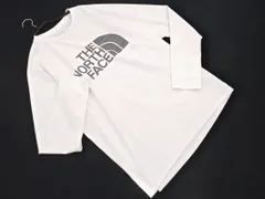 THE NORTH FACE ザノースフェイス NT12377 ロングスリーブ GTD ロゴ クルー Tシャツ sizeM/白 ■◇ メンズ