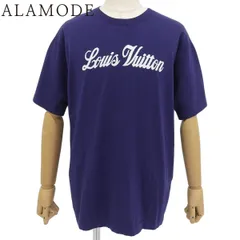 LOUIS VUITTON(ルイ・ヴィトン) グラフィックロゴ 半袖ニット 2022年 RM222M アパレル ファッション XL コットン ネイビーブルー ホワイト白 メンズ 40802177780【中古】【アラモード】