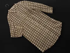 COMME CA DU MODE コム サ デ モード チェック 7分袖 シャツ size11/茶 ■◇ レディース
