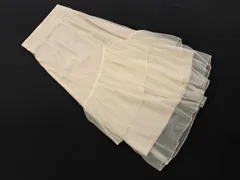 MAJESTIC LEGON マジェスティックレゴン チュール ティアード ロング スカート sizeM/ベージュ ■◇ レディース