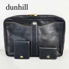 【3点セット】dunhill ダンヒル セカンドバック 折り財布 二つ折り財布 名刺入れ カードケース クラッチバッグ パソコンケース レザー ブラックのサムネイル
