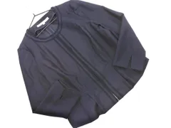 NATURAL BEAUTY BASIC ナチュラルビューティーベーシック ノーカラー ジャケット size38/紺 ■◇ レディース