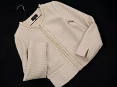 ketty ケティ フリル ノーカラー ジャケット size2/オフホワイト ■◇ レディース