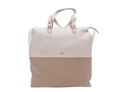 FURLA フルラ 本革 レザー バイカラー トート バッグ ベージュ ■■◎レディース