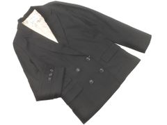 美品 mysty woman ミスティウーマン ダブルボタン テーラード ジャケット sizeM/黒 ■◇ レディース