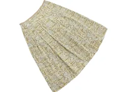 espie エスピエ 総柄 フレア スカート size38/水色xカーキxアイボリー ■◇ レディース