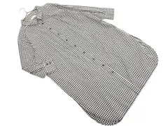 earth music&ecology アースミュージック＆エコロジー チェック シャツ ワンピース sizeF/黒ｘ白 ■◇ レディース