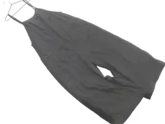 SM2 サマンサモスモス リネン混 ワイド サロペット オーバーオール sizeF/黒 ■◇ レディース