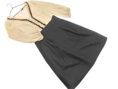 TOCCA トッカ ドッキング ワンピース size0/黒ｘベージュ ■◇ レディースのサムネイル