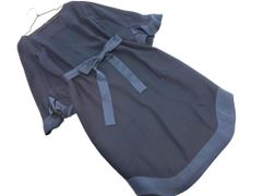 BANANA REPUBLIC バナナリパブリック フリル ベルト紐付 ワンピース size2/紺 ■◇ レディース