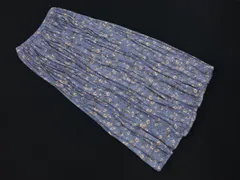 INGNI イング 花柄 ロング プリーツ スカート sizeM/水色 ■◇ レディース