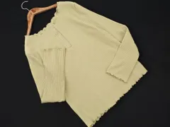 LOWRYS FARM ローリーズファーム ヘンリーネック リブ カットソー sizeF/黄 ■◇ レディース