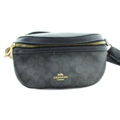 コーチ COACH 39937 ボディバッグ ウエストポーチ シグネチャー PVC レザー 紺 ネイビー ■GY18 /MQ