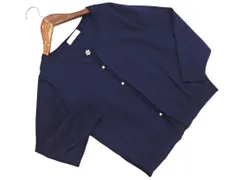 PATTERN fiona パターンフィオナ パールボタン カーディガン sizeM/紺 ■◇ レディース