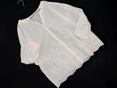 earth music&ecology アースミュージック＆エコロジー カットワークレース ブラウス シャツ sizeF/オフホワイト ■◇ レディース