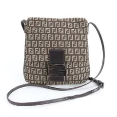 美品 フェンディ ズッキーノ マンマ バゲット バケット ズッカ 8BT075 レザー ショルダーバッグ 斜め掛け レディース EEE DQ62-8【中古】