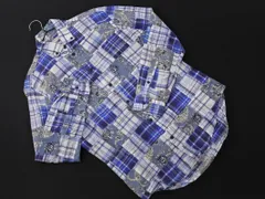 ZARA MAN ザラ マン チェック 花柄 ボタンダウン シャツ sizeM/白ｘ青 ■◇ メンズ