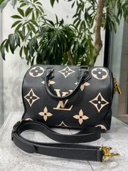 LOUIS VUITTON ルイヴィトン スピーディー 25 ハンドバッグ ショルダーバッグ バイカラー ブラック ICタグ反応ありのサムネイル