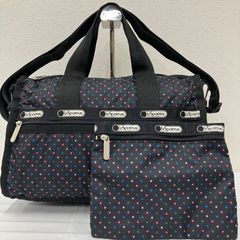 レスポートサック ラージウィークエンダー ブラック×レッド鍵付 2way