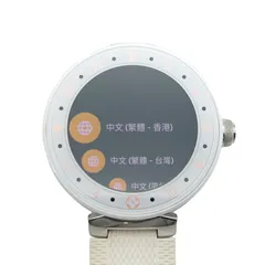 ルイヴィトン Louis Vuitton LV タンブール 時計 充電式 丸 デジタル 白文字盤 おしゃれ かわいい 機能的 ホワイト シルバー  QA080 メンズ 【中古 B品】 当店通常価格199800円のサムネイル
