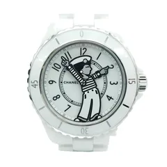 シャネル CHANEL J12 ラパウザ マドモアゼル 時計 自動巻 丸 サークル 白文字盤 アナログ 華やか ユニセックス おしゃれ ホワイト シルバー セラミック H7481【中古 AB品】 当店通常価格1189800円のサムネイル