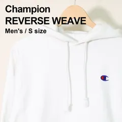 Champion チャンピオン REVERSE WEAVE リバースウィーブ スウェットパーカー ホワイト 白 S（日本規格L相当） Cロゴ刺繍 ホンジュラス製 ワンポイント