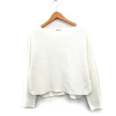 イブルース i Blues ニット セーター 長袖 コットン シンプル M アイボリー 白 /KT33