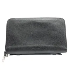 DIOR HOMME ディオール オム オーガナイザー 長財布 トラベルポーチ セカンドバッグ クラッチ シンプル おしゃれ ブラック シルバー レザー  メンズ 【中古 B品】 当店通常価格77000円のサムネイル