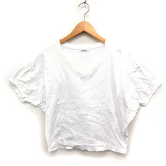 サロン SALON アダムエロペ Adam et Rope' Vネック カットソー Tシャツ 半袖 無地 コットン 綿 F ホワイト 白 /FT34のサムネイル