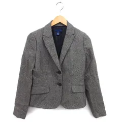 ジェイクルー J.CREW テーラード ジャケット アウター ウール ヘリンボーン柄 総裏地 4 黒 ブラック /NT26のサムネイル