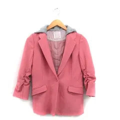 ビーラディエンス BE RADIANCE タグ付き テーラードジャケット ブレザー フード シンプル L ピンク /KT16