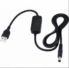 12v usb 変換 USB → DC12V 昇圧 12v 5v 変換 2.1mm X 5.5mm DC 昇圧ケーブル (0.6m) [0.6m]