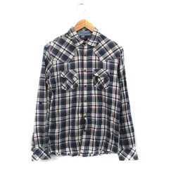エムケーミッシェルクランオム MK MICHEL KLEIN HOMME シャツ 長袖 胸ポケット コットン チェック 48 ネイビー 紺 /KT32のサムネイル